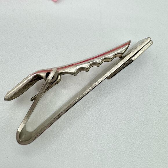 Vintage UCON Tie Bar Clasp Clip Company Advertising Logo Collectible Blue White - Picture 5 of 9